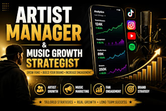 be your artist manager and music social media growth strategist