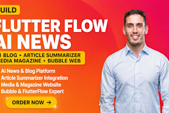 build flutter flow ai news ai blog article summarizer media magazine bubble web
