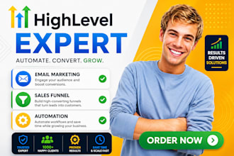 be your gohighlevel expert for CRM automation and funnels