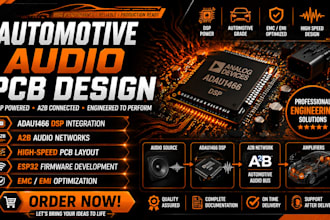 design high speed automotive audio pcb dsp integration a2b adau1466 tesla emc