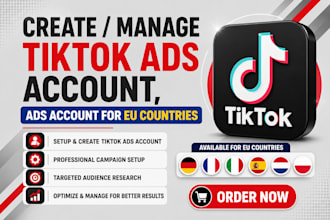 create tiktok ads account eu countries setup tiktok business manager ad campaign