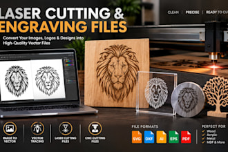 create cnc and laser cutting files for wood acrylic and metal