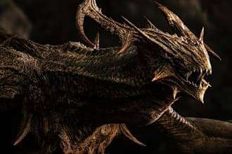 do custom 3d animal model 3d character 3d realistic creature stl for 3d printing