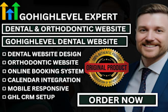 build gohighlevel dental website ghl orthodontic website and booking system