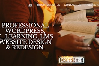 design an online school, educational website with tutor lms,