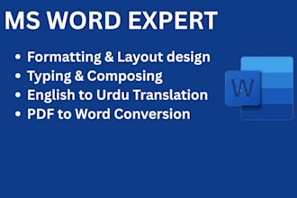 do professional word typing, editing, and formatting