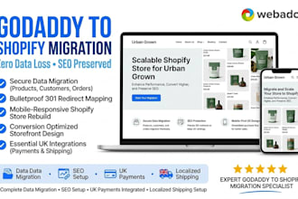 securely migrate godaddy to shopify with zero SEO loss transfer my website