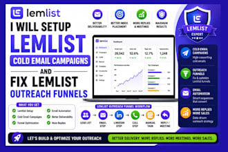 setup lemlist cold email outreach campaign fix lemlist outreach sales funnel