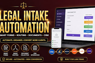 create automated legal client intake form smart routing document collection crm