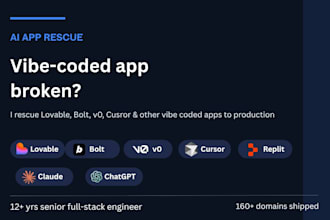 rescue and production ready your ai built lovable bolt or v0 app