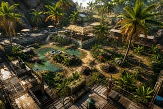 create 3d game environments, open world maps and level design in unreal engine 5