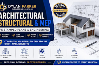 architectural and mep structural plan pe engineer in colorado michigan sc oh ma