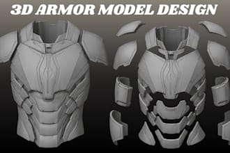 sculpt wearable 3d armor model printable armor 3d mask 3d props model design