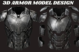 sculpt wearable 3d armor model printable armor 3d mask 3d props model design
