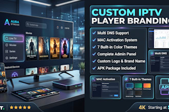 premium iptv player branding with multi dns, VPN setup mac portal and custom apk