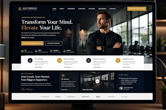 design instructor website, coach website, speaker, gym, yoga and sport website