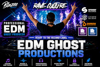 produce professional edm ghost production, house, techno, trance track