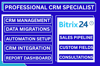 setup bitrix24 CRM, automation, workflows and integrations