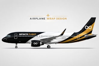 create professional custom airplane livery and aircraft wrap design