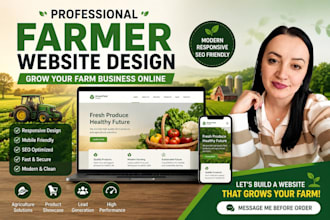 build farmer website design for agriculture business growth