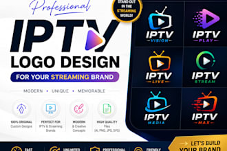 iptv modern 3d logo for you