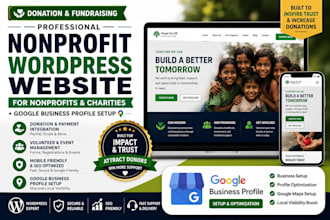 build grant ready nonprofit charity ngo wordpress website setup google business