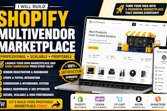 build multivendor marketplace with dokan cscart wcfm shopify marketplace website