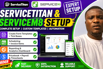 setup servicem8 invoice, forms, templates, servicetitan quotes, servicem8 api