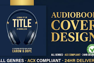 design a professional audiobook cover for acx and audible