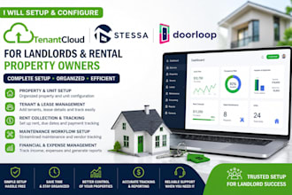 setup tenantcloud, stessa and doorloop for landlords and rentals
