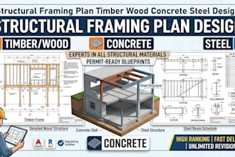 structural framing plan timber wood concrete steel design