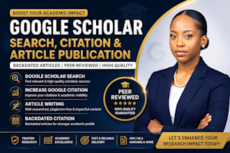 do google scholar search, increase citation write and publish backdated articles