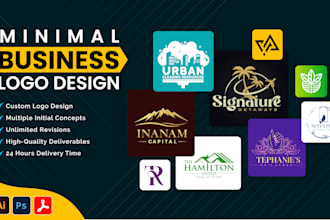 do trending custom modern minimal logo design and redesign