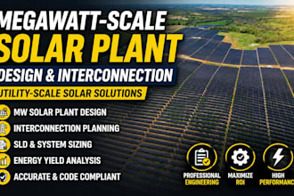megawatt scale solar plant design with interconnection solutions