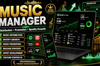 manage your music distribution, spotify growth and promotion strategy