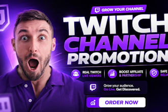 promote twitch channel, boost twitch live viewers