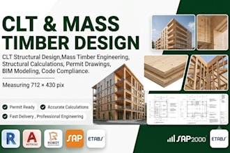 create clt and mass timber structural design with permit drawings