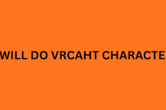 do vrchat character and avatar for you