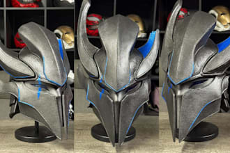 design 3d cosplay armor weapon swords daggers hammers helmet mask and props