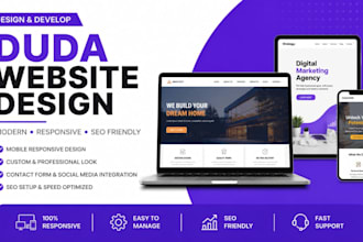 design and develop website using duda website builder