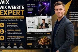 build wix culinary website wix coaching website wix music website