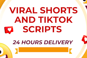 write viral faceless youtube shorts and tiktok scripts