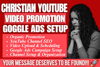 organic christian youtube video SEO gospel video channel monetization goggle ads