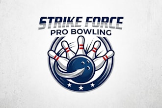 design a professional bowling logo for your brand