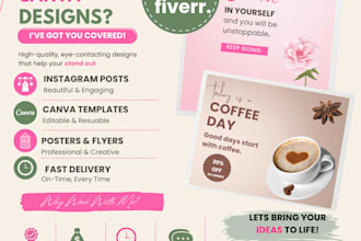 design professional canva posts flyers posters and templates