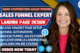 create clickfunnels sales funnel bookfunnel landing page kajabi online course