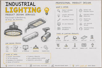 do innovative industrial lighting products with 3d cad, rendering, manufacturing