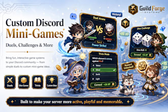 create a custom discord mini game or duel bot