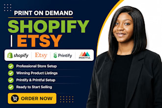 etsy print on demand printful printify shopify pod store etsy print on demand