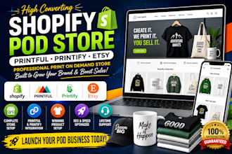 build print on demand store shopify pod store printful printify etsy pod store